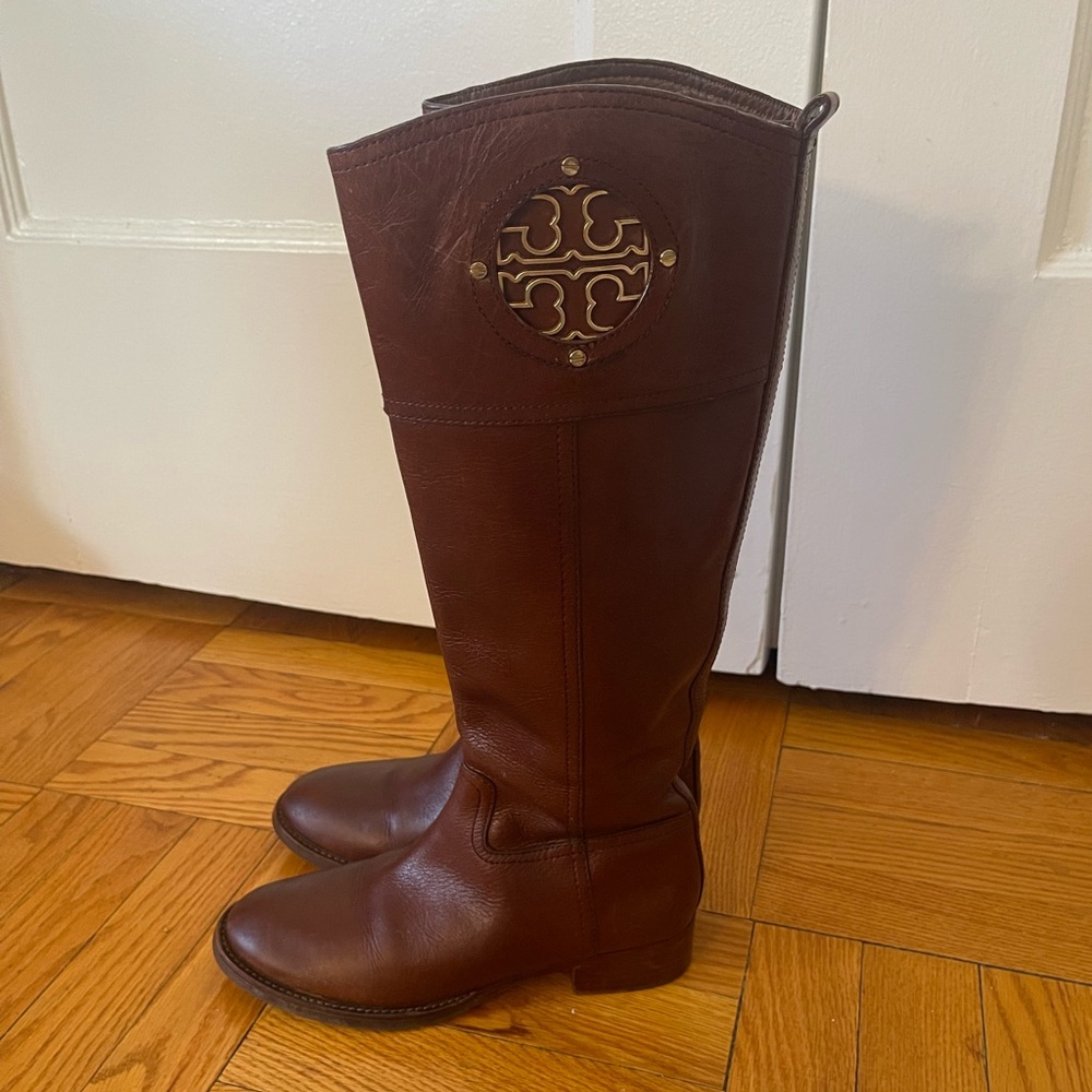 Tory Burch Brown Over the Knee Equestrian Boots - Picture 2 of 12